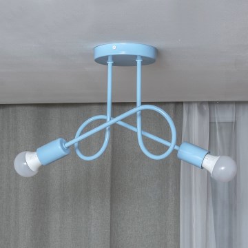 OXFORD Surface-Mounted Chandelier 2xE27/15W/230V – Blue