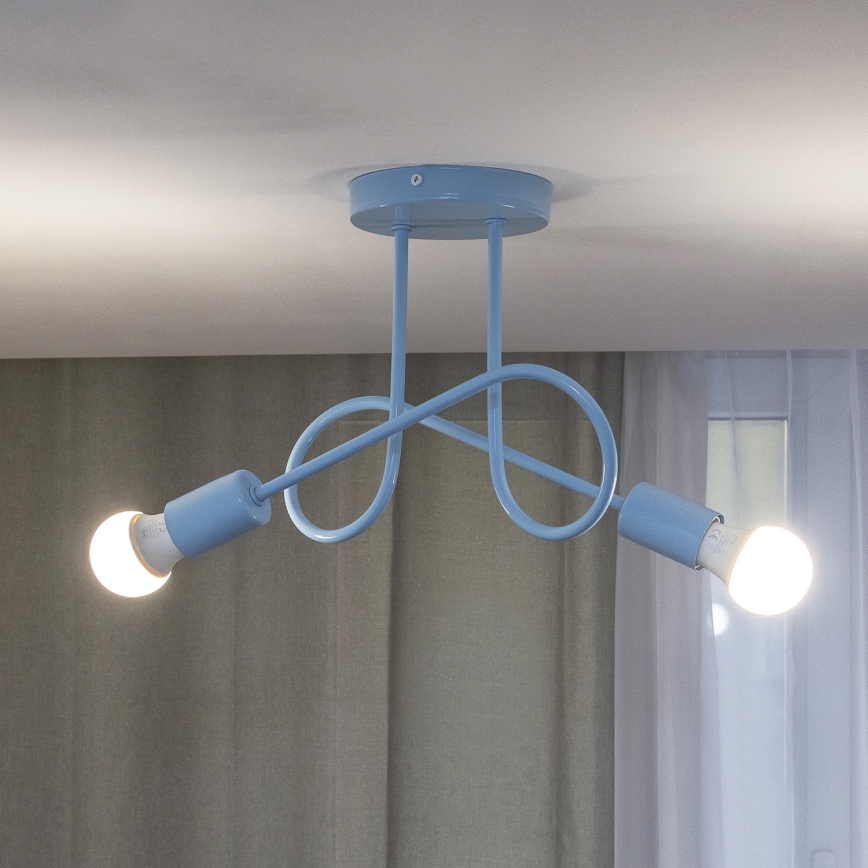 OXFORD Surface-Mounted Chandelier 2xE27/15W/230V – Blue