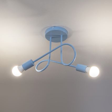 OXFORD Surface-Mounted Chandelier 2xE27/15W/230V – Blue