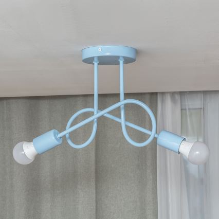 OXFORD Surface-Mounted Chandelier 2xE27/15W/230V – Blue