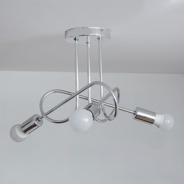 OXFORD Surface-Mounted Chandelier 3xE27/15W/230V, Polished Chrome