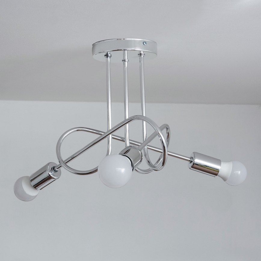 OXFORD Surface-Mounted Chandelier 3xE27/15W/230V, Polished Chrome