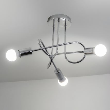 OXFORD Surface-Mounted Chandelier 3xE27/15W/230V, Polished Chrome
