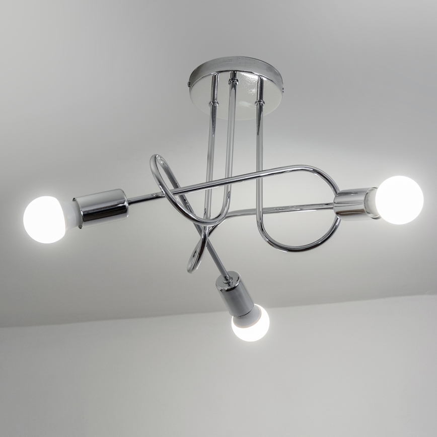 OXFORD Surface-Mounted Chandelier 3xE27/15W/230V, Polished Chrome