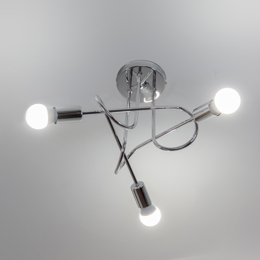 OXFORD Surface-Mounted Chandelier 3xE27/15W/230V, Polished Chrome