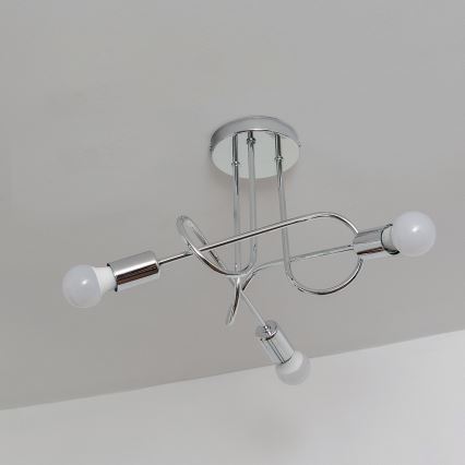 OXFORD Surface-Mounted Chandelier 3xE27/15W/230V, Polished Chrome