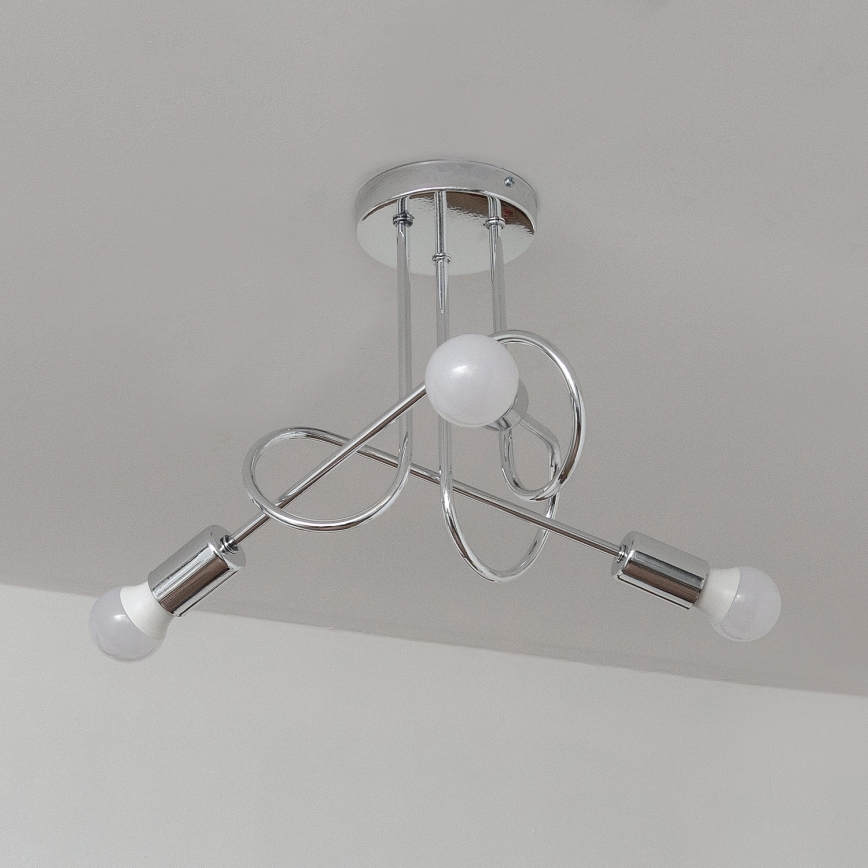 OXFORD Surface-Mounted Chandelier 3xE27/15W/230V, Polished Chrome