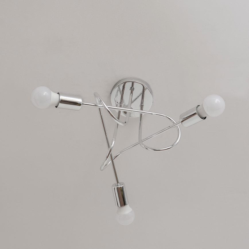 OXFORD Surface-Mounted Chandelier 3xE27/15W/230V, Polished Chrome