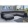 OXFORD Upholstered U-Shaped Convertible Sofa, Universal Configuration, Black/Grey