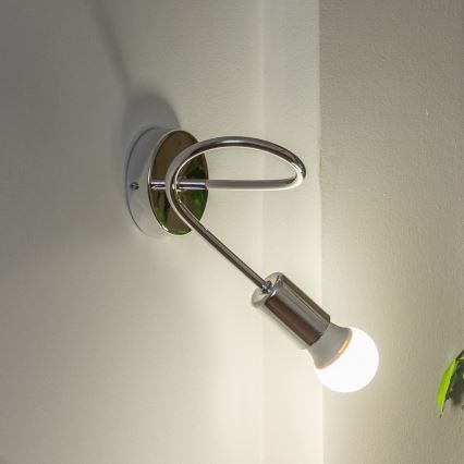 OXFORD Wall Lamp 1xE27/15W/230V, Glossy Chrome