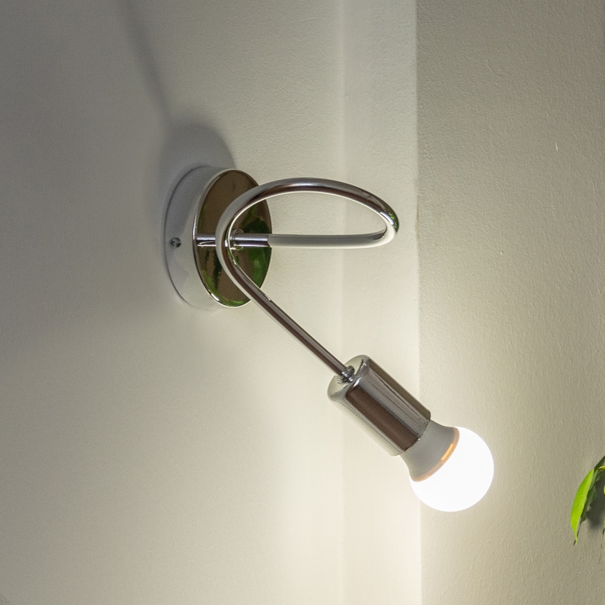 OXFORD Wall Lamp 1xE27/15W/230V, Glossy Chrome