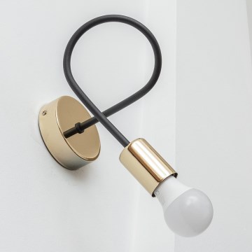 OXFORD Wall Lamp 1xE27/15W/230V Gold/Black