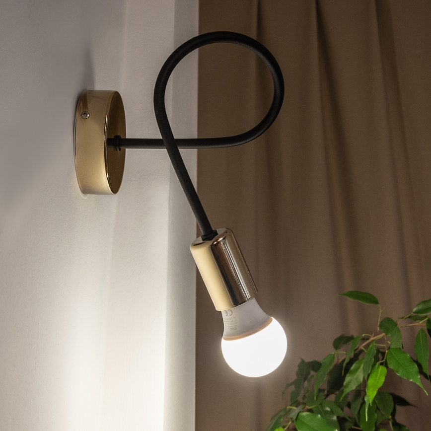 OXFORD Wall Lamp 1xE27/15W/230V Gold/Black
