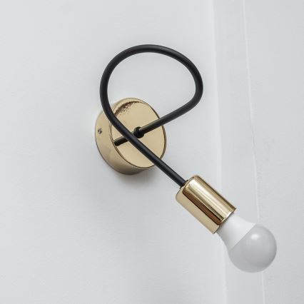 OXFORD Wall Lamp 1xE27/15W/230V Gold/Black
