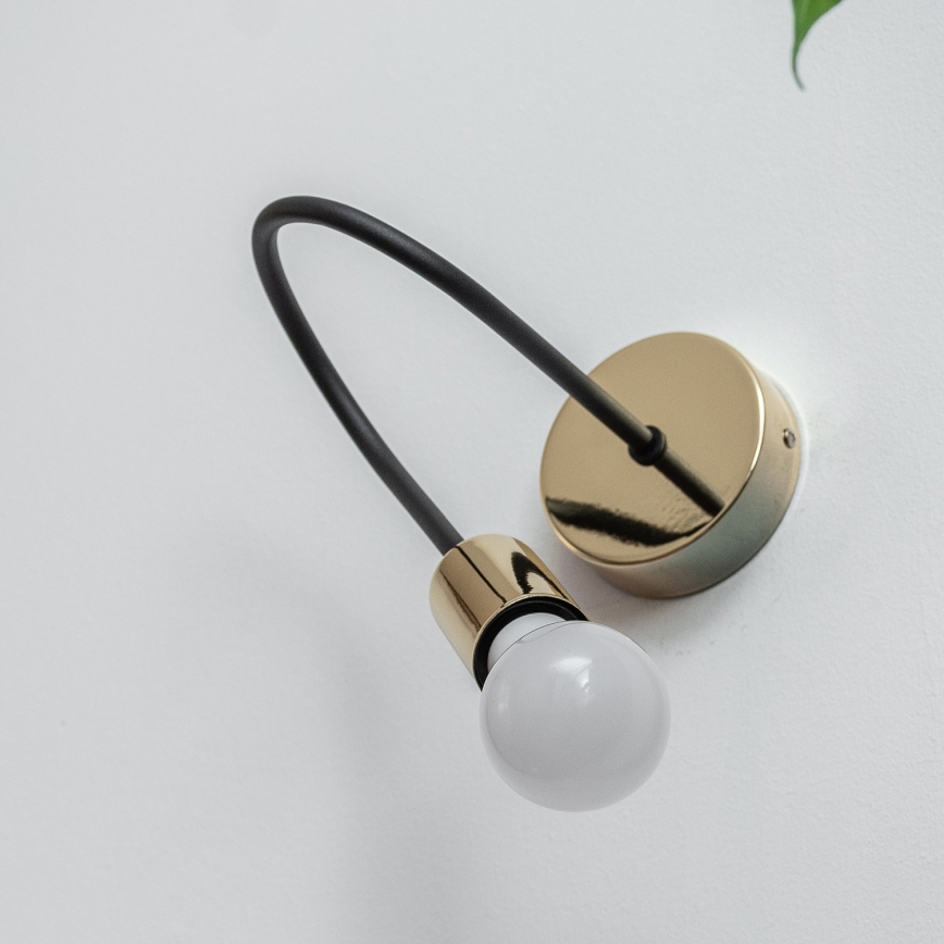 OXFORD Wall Lamp 1xE27/15W/230V Gold/Black