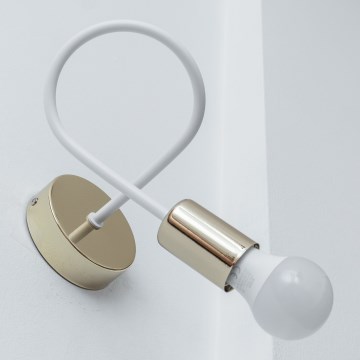 OXFORD Wall Lamp 1xE27/15W/230V Gold/White
