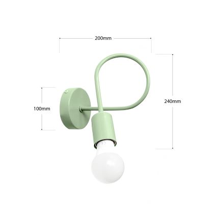 OXFORD Wall Lamp 1xE27/15W/230V Green