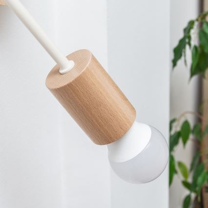 OXFORD Wall Lamp 1xE27/15W/230V Pine/Cream