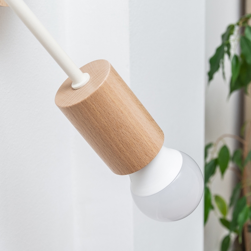 OXFORD Wall Lamp 1xE27/15W/230V Pine/Cream