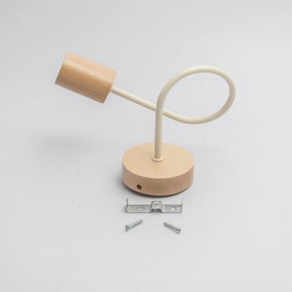 OXFORD Wall Lamp 1xE27/15W/230V Pine/Cream