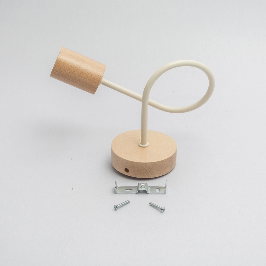 OXFORD Wall Lamp 1xE27/15W/230V Pine/Cream