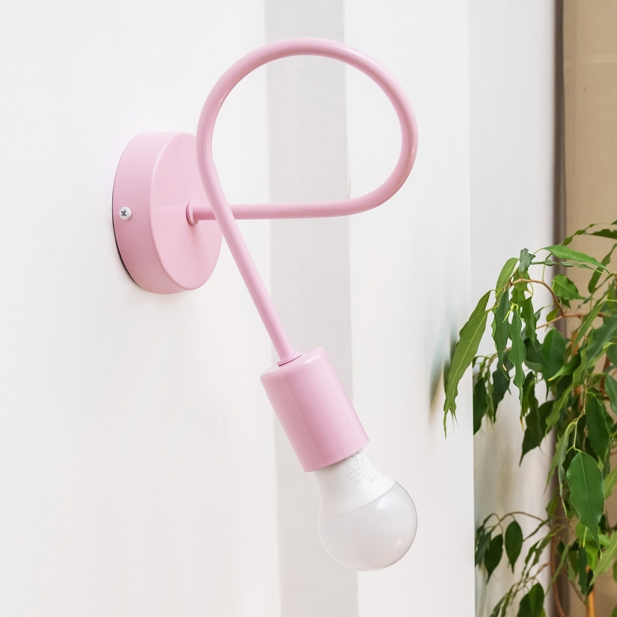 OXFORD Wall Lamp 1xE27/15W/230V Pink