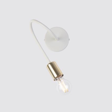 OXFORD wall sconce 1xE27/15W/230V brass/white