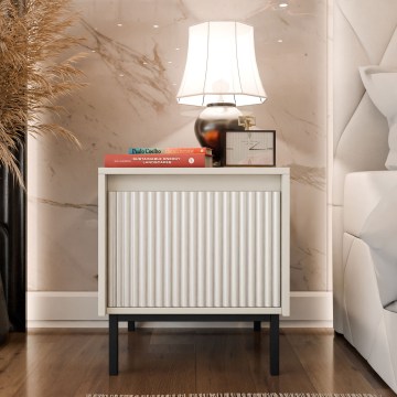 OZMI Bedside Table 50 x 45 cm, Cashmere