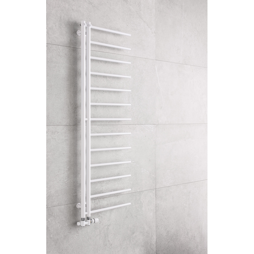 P.M.H. AP2W - APOLLO 346W Heated Towel Rail, 150 cm, Right-hand, White