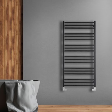 P.M.H. AV4B - AVENTO Bathroom Ladder Towel Radiator, 567 W, 121 cm, Black