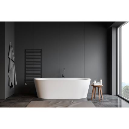 P.M.H. AV4B - AVENTO Bathroom Ladder Towel Radiator, 567 W, 121 cm, Black