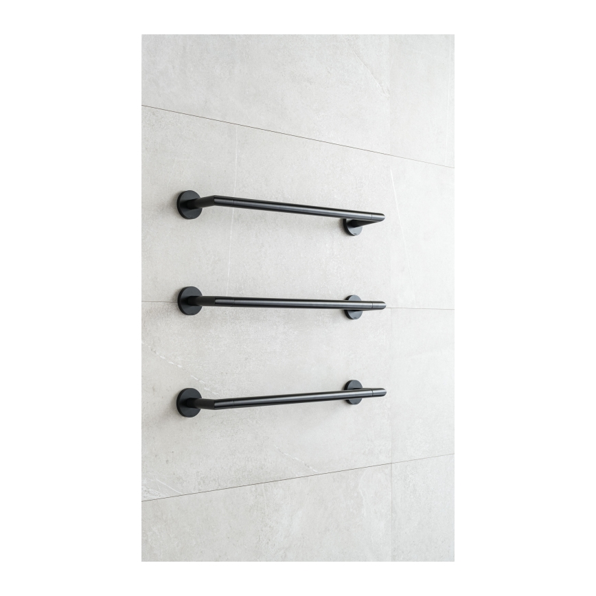 P.M.H. IN1B-L - INGA Electric Towel Warmer, 17 W / 230 V, 85.9 cm, IP44, left-hand / black