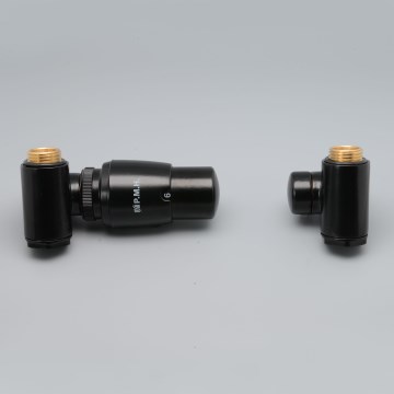P.M.H. INTER-LB - Left-hand valve with INTER thermostatic head/black