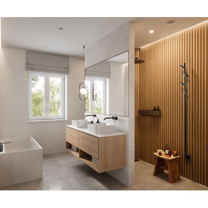 P.M.H. LS1B - Electric towel warmer LISA 24W/230V 170 cm IP44 black