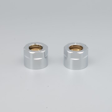 P.M.H. M15B4002 - Compression fitting for VISION/INTER valve, polished chrome/copper, 15 mm
