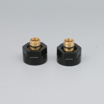 P.M.H. M16B2024 - Compression fitting for VISION/INTER valve, black, for Alupex 16 mm