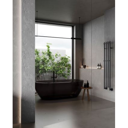 P.M.H. MO1B-R - Electric towel warmer MONA 93W/230V 153.3 cm IP44 black