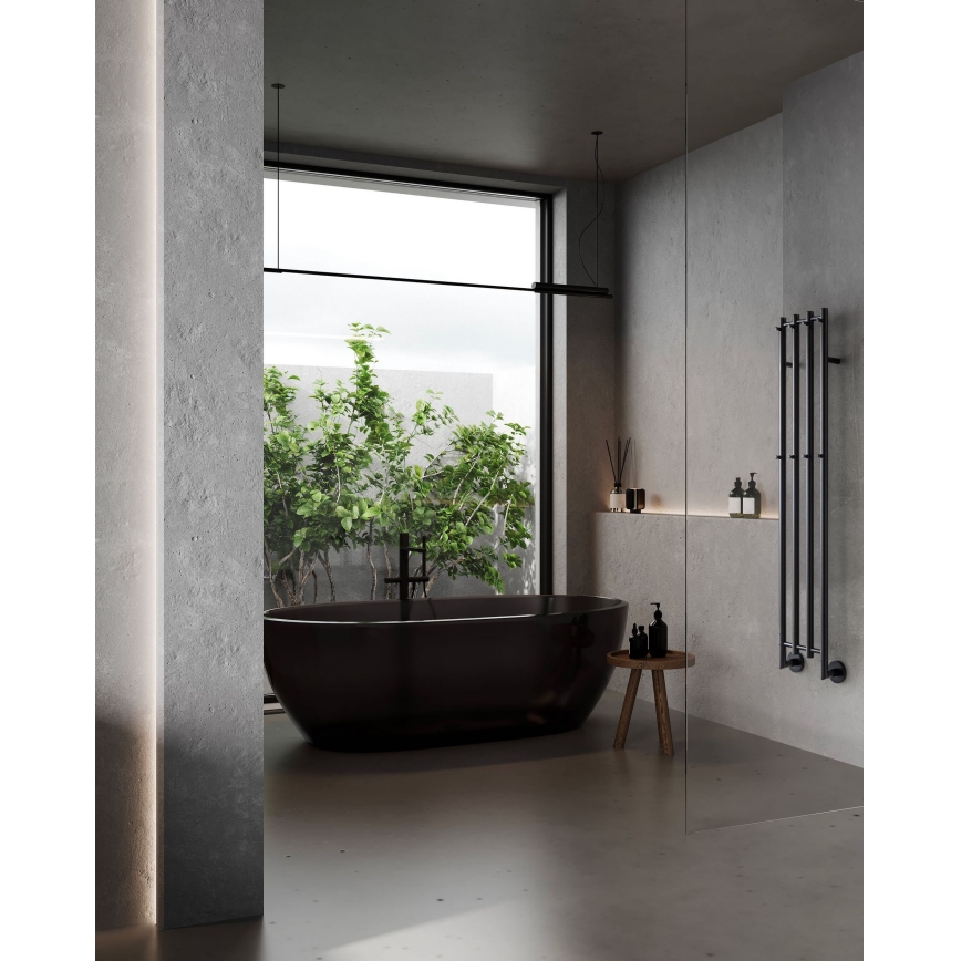 P.M.H. MO1B-R - Electric towel warmer MONA 93W/230V 153.3 cm IP44 black