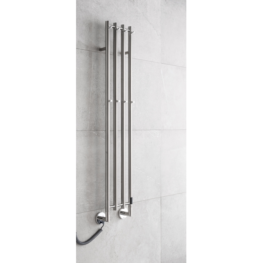 P.M.H. MO1SS-L - MONA Electric Towel Warmer 93W/230V 153.3 cm IP44 Polished Stainless Steel