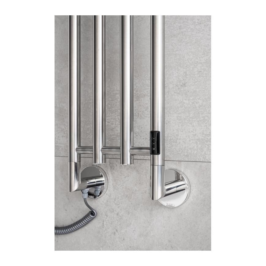 P.M.H. MO1SS-L - MONA Electric Towel Warmer 93W/230V 153.3 cm IP44 Polished Stainless Steel