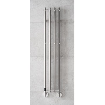 P.M.H. MO1SS-LK - MONA Electric Heated Towel Rail 93W/230V 153.3 cm IP44 Polished Stainless Steel