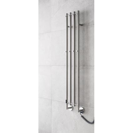 P.M.H. MO1SS-LK - MONA Electric Heated Towel Rail 93W/230V 153.3 cm IP44 Polished Stainless Steel