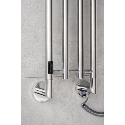 P.M.H. MO1SS-LK - MONA Electric Heated Towel Rail 93W/230V 153.3 cm IP44 Polished Stainless Steel