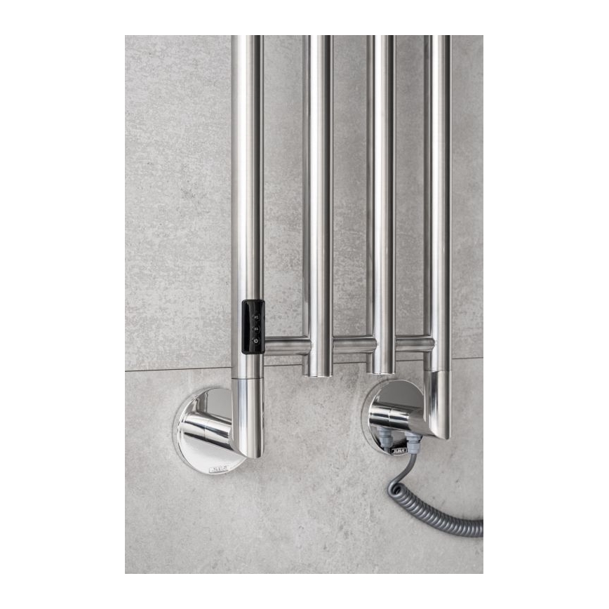P.M.H. MO1SS-LK - MONA Electric Heated Towel Rail 93W/230V 153.3 cm IP44 Polished Stainless Steel