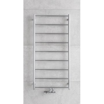 P.M.H. NS4C-M - NAAS Bathroom Heated Towel Rail 222 W, 121 cm, Polished Chrome