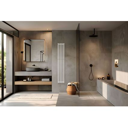 P.M.H. P2W/4 - PLUTO Bathroom Ladder Towel Radiator 406 W 150 cm White
