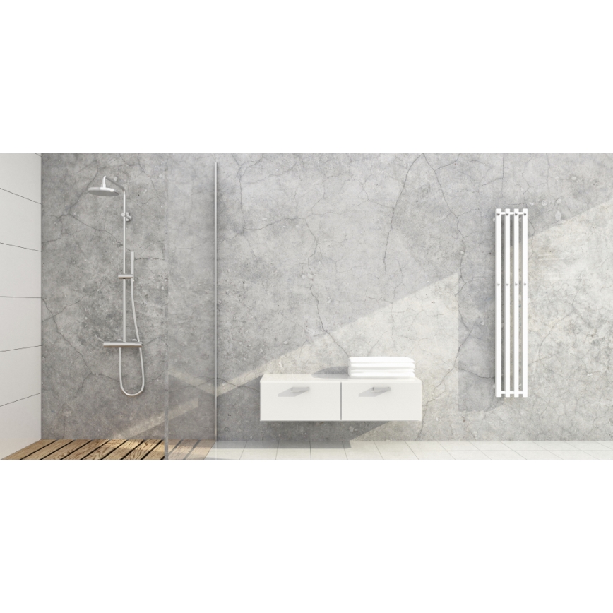 P.M.H. P2W/4 - PLUTO Bathroom Ladder Towel Radiator 406 W 150 cm White