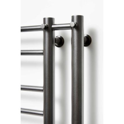 P.M.H. T2B-L - THEIA Bathroom Ladder Towel Radiator 352W, 154 cm, Left/Black
