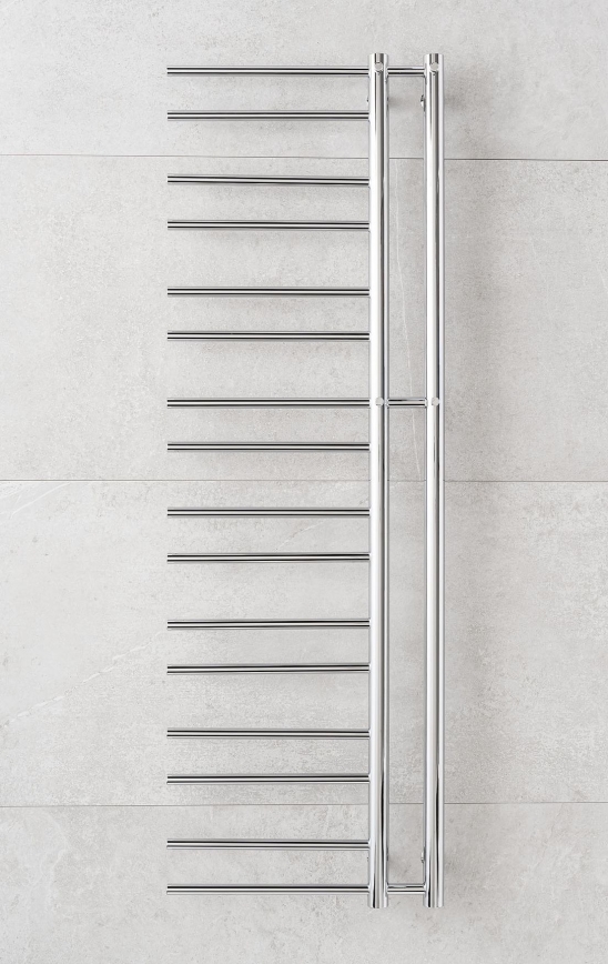 P.M.H. T2C-L - THEIA Bathroom Ladder Radiator, 352 W, 154 cm, Left-Hand, Polished Chrome