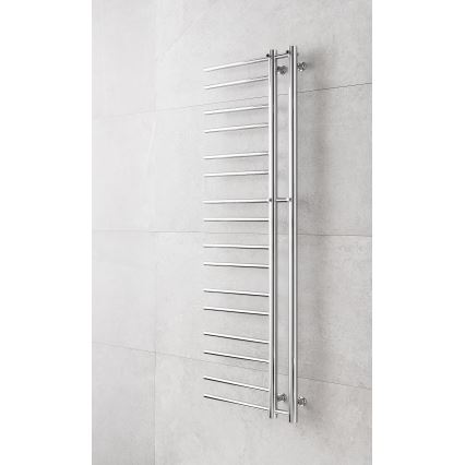 P.M.H. T2C-L - THEIA Bathroom Ladder Radiator, 352 W, 154 cm, Left-Hand, Polished Chrome